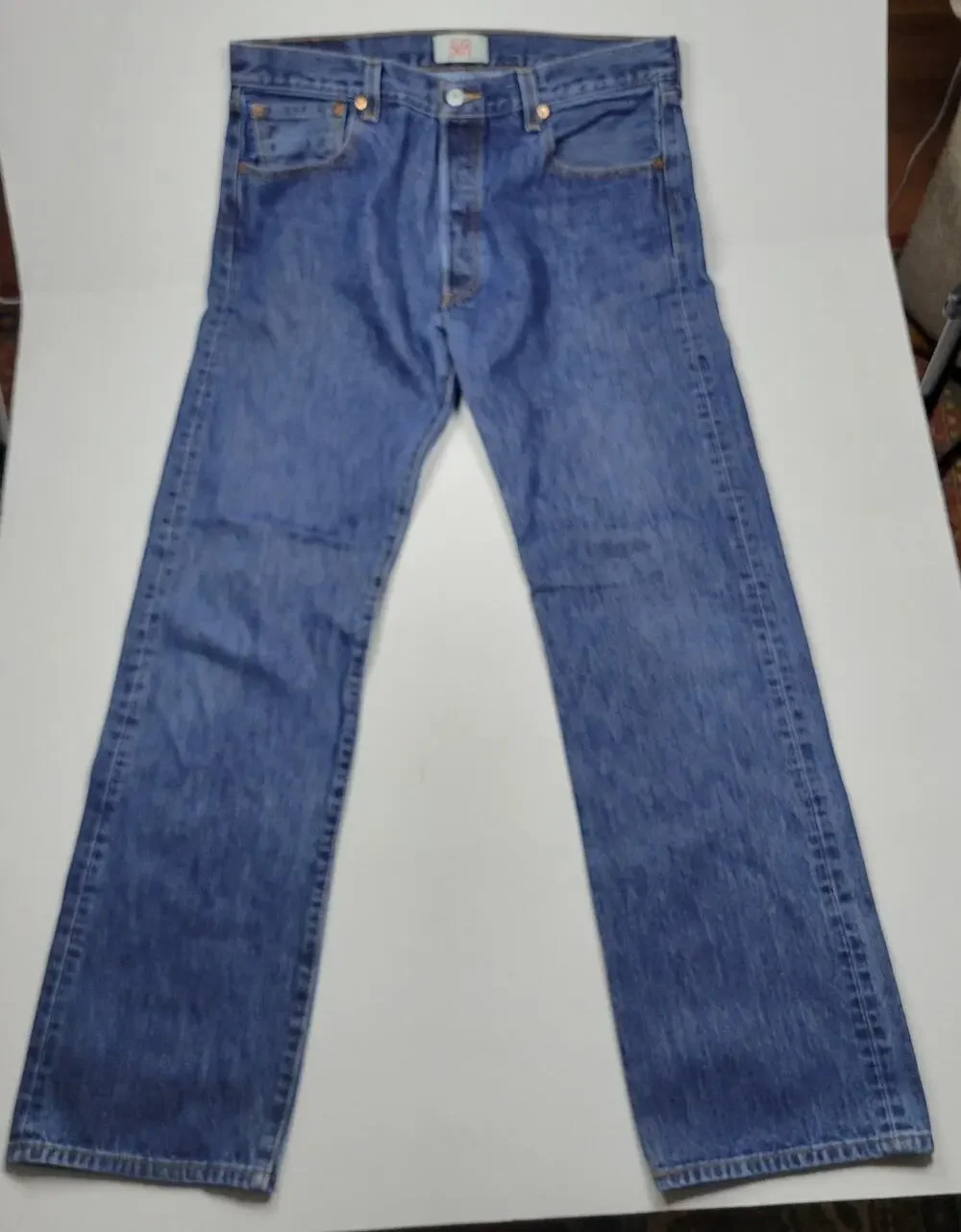 Levi's 501 Jeans Men's Button Fly Straight Leg Denim Pants Medium Wash W36 L34